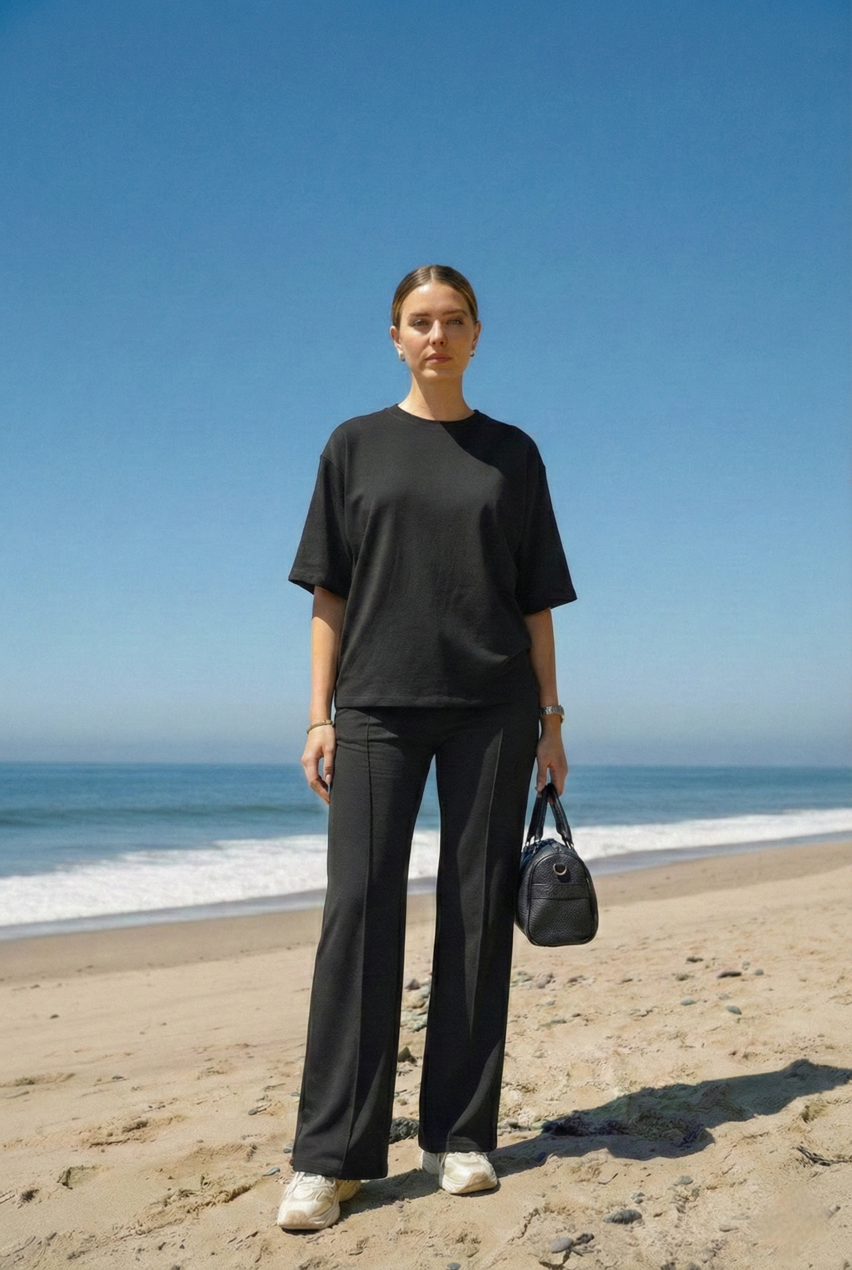 Essential Oversized Jog Set - Noir